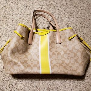 Coach Signature Strip Medium Carryall Tote F29064